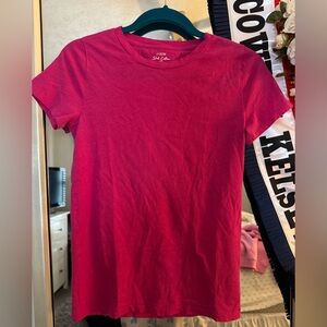 J. Crew Factory Pink Vintage slub cotton crewneck tee